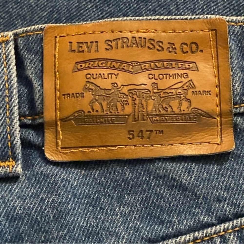 Vintage Levi’s Jeans 547 Mens 34X32 Loose‎ Fit Loose Pleated Orange Label Tab - Picture 5 of 16